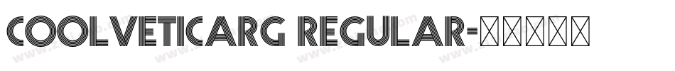 coolveticarg regular字体转换